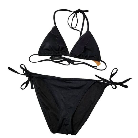 Victoria's Secret Women's String Bikini Set Black Size S/P - Picture 1 of 11